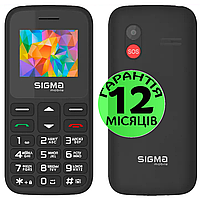Мобільний телефон Sigma mobile Comfort 50 HIT2020 чорний, кнопковий, з ліхтариком, "бабушкофон", сигма