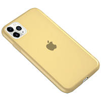 Силиконовый матовый полупрозрачный чехол для Apple iPhone 11 Pro (5.8") Желтый / Yellow