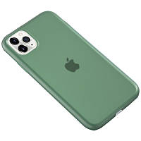 Силиконовый матовый полупрозрачный чехол для Apple iPhone 11 Pro (5.8") Зеленый / Pine green
