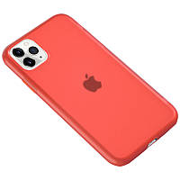 Силиконовый матовый полупрозрачный чехол для Apple iPhone 11 Pro (5.8") Красный / Red