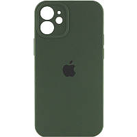 Чехол Silicone Case Full Camera Protective (AA) для Apple iPhone 12 mini (5.4") Зеленый / Cyprus Green