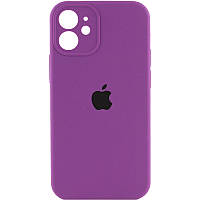 Чехол Silicone Case Full Camera Protective (AA) для Apple iPhone 12 mini (5.4") Фиолетовый / Grape