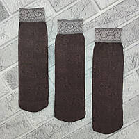 Шкарпетки жіночі капронові ажур "ІРА" 100Den мокко з малюнком НК-2794