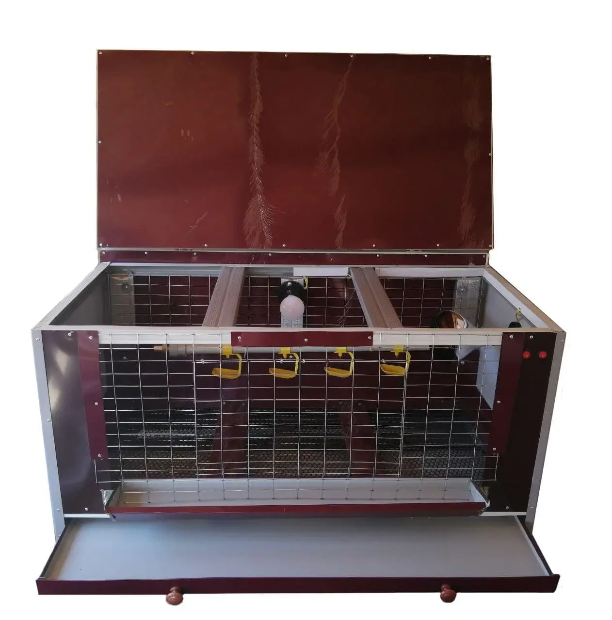 Утеплений брудер для 100 пташенят з годівницею і поїлкою, фото 1