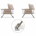 Дитяче ліжечко-колиска KiderKraft Lovi Beige з москитною сіткою та легким складанням для дому та подорожей, фото 3