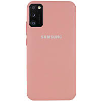 Чехол Silicone Cover Full Protective (AA) для Samsung Galaxy A41 Розовый / Peach