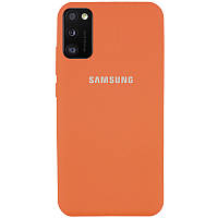 Чехол Silicone Cover Full Protective (AA) для Samsung Galaxy A41 Оранжевый / Apricot