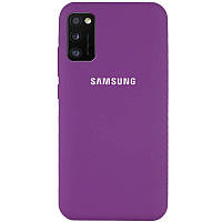 Чехол Silicone Cover Full Protective (AA) для Samsung Galaxy A41 Фиолетовый / Grape