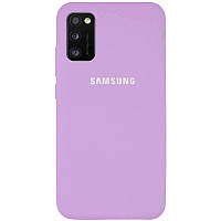 Чехол Silicone Cover Full Protective (AA) для Samsung Galaxy A41 Сиреневый / Lilac