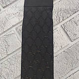 Шкарпетки жіночі капронові A.M.Y fashion classic 100Den чорна квіточка+ромбік НК-27105, фото 3