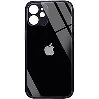 TPU+Glass чехол GLOSSY Logo Full camera (opp) для Apple iPhone 12 mini (5.4") Cтекло, Черный