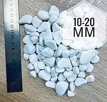 Декоративний камінь — Біла мармурова галька, фракція 10–20 мм, мішок 25 кг