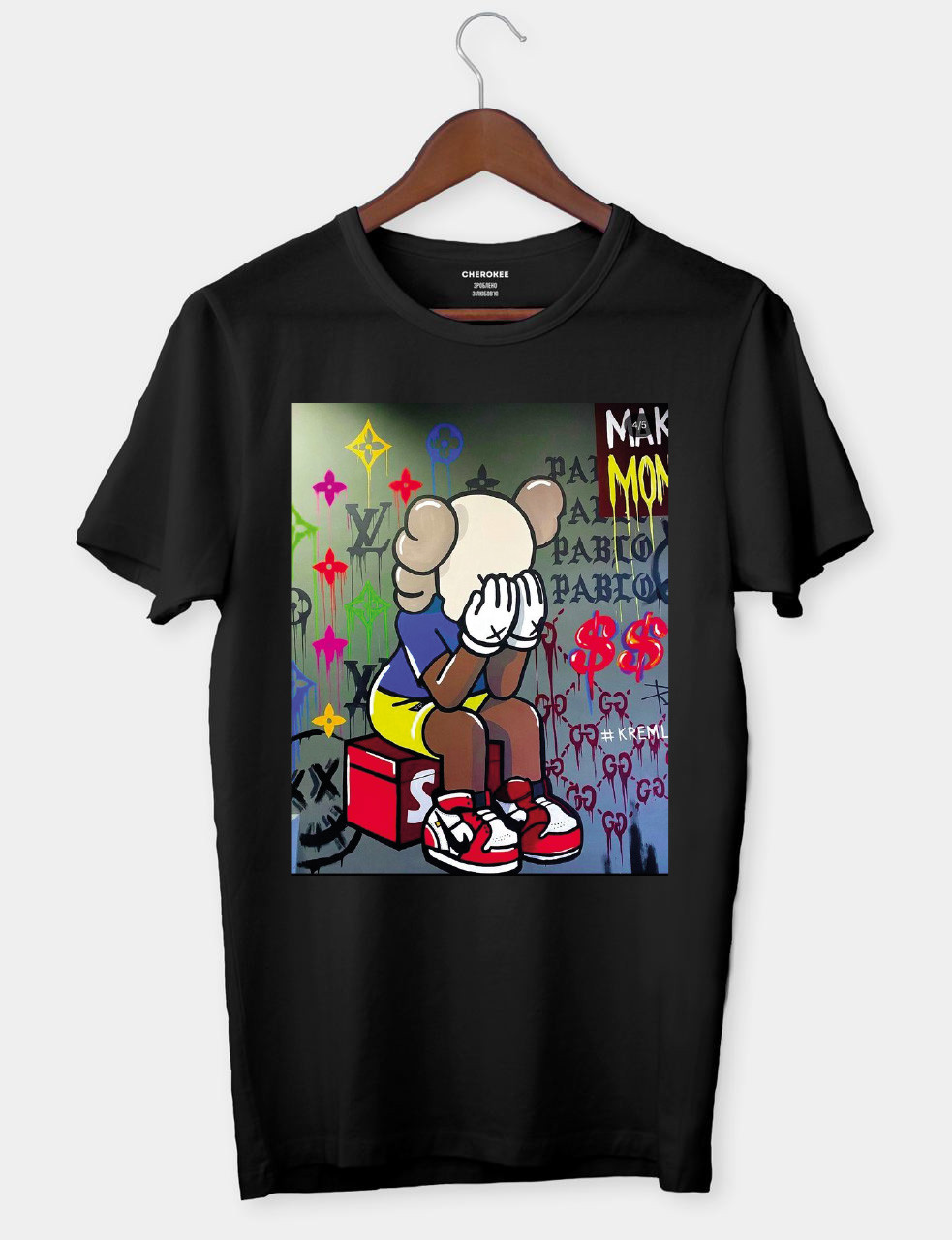 Футболка унісекс чорна С "Kaws" - 2278