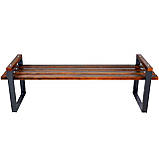 Лавка без спинки металева Модерна 1500*440*650 Kompred OL420/1, фото 2