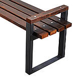 Лавка без спинки металева Модерна 1500*440*650 Kompred OL420/1, фото 4