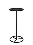 Стіл круглий металевий виносний 600х1100 чорний OL479/1, фото 4
