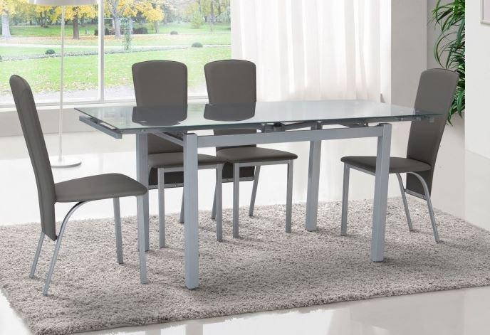 Купить Стол кухонный раскладной стеклянный Венди 110(170) на 70 см ...