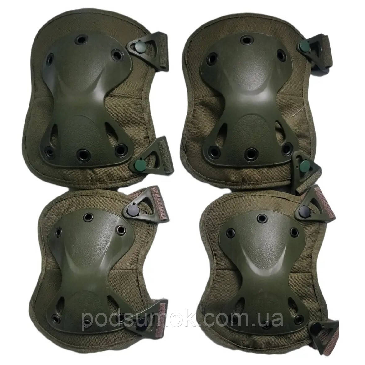 Наколінники та налокітники тактичні комплект 2+2 Олива Захист ліктів та колін, фото 1