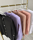 Базова жіноча Блуза бежева (різні кольори) норма та батал, фото 7