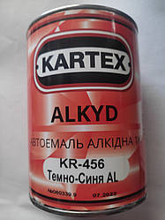 1K-емаль автомобільна алкідна Kartex 456 Темно-синя 0,8 л