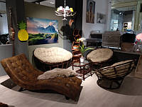 Комплект плетеной мебели из натурального ротанга для дома софа, 2 кресла и столик Папасан