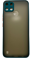TPU чехол накладка Matte Color Case (TPU) для Realme C25Y (на реалми ц25у) темно-зеленый