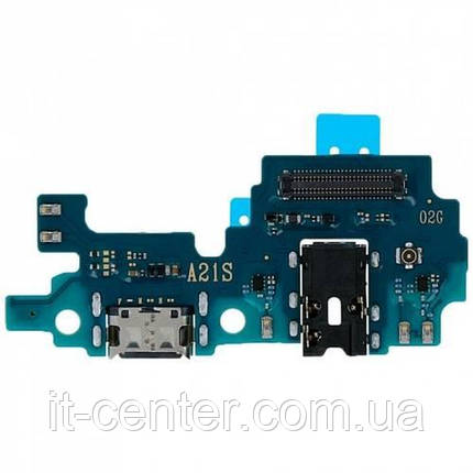 Шлейф (Flat cable) Samsung A217 Galaxy A21S 2020 з роз'ємом зарядки, навушників, з мікрофоном, фото 1