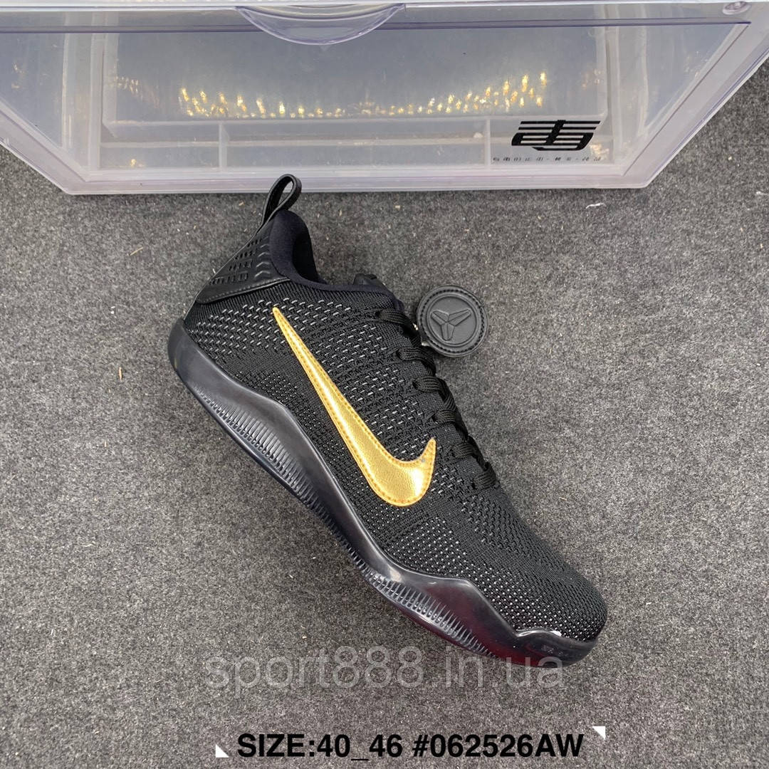 Коби 11 баскетбольные Кроссовки NIKE  Kobe XI  Elite Low чорні чоловічі