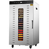 Комерційний дегідратор Tekhniko DH-24H Commercial Food Dehydrator (24 сталевих лотка), фото 4