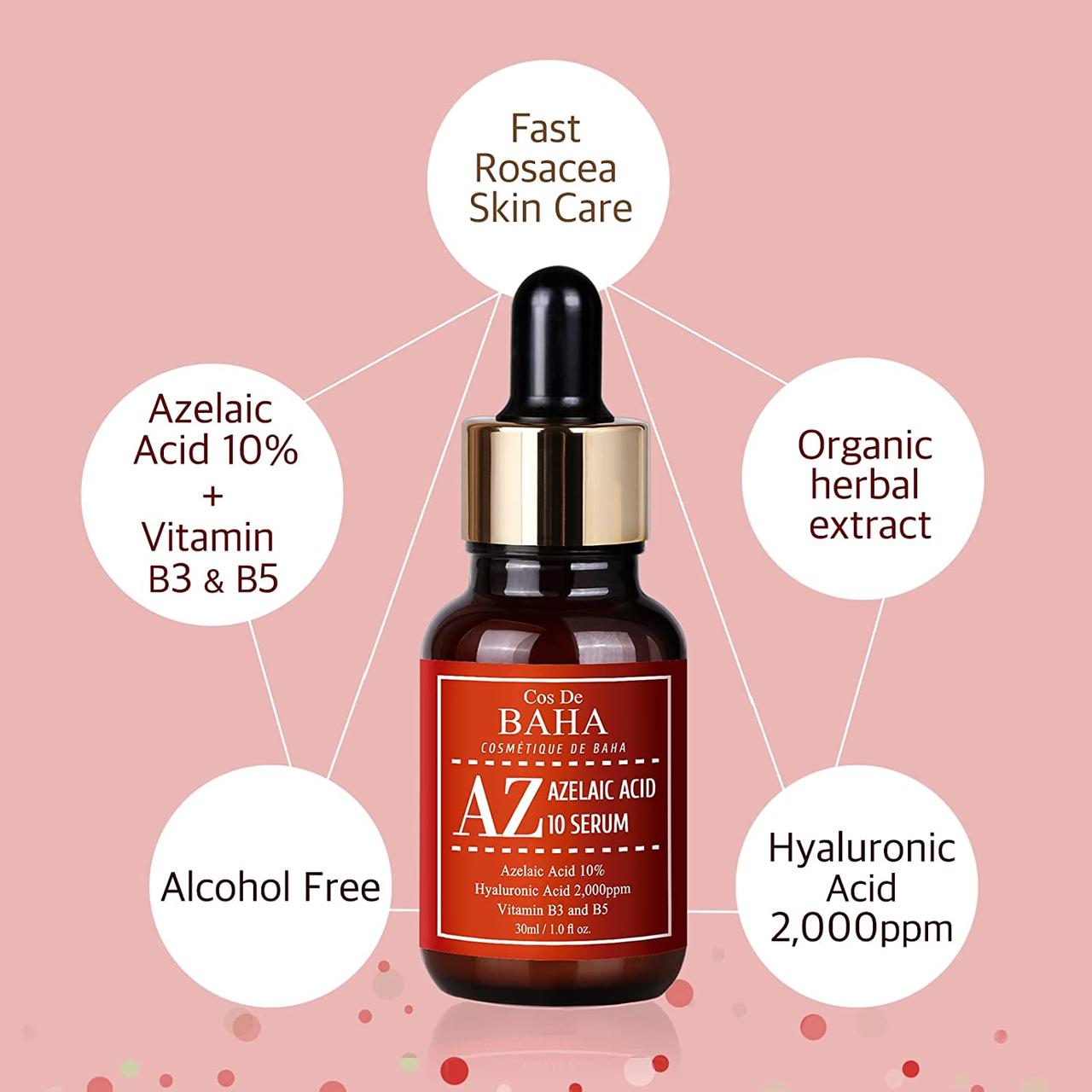 Противовоспалительная сыворотка с азелаиновой кислотой Cos De BAHA AZ Azelaic Acid 10 Serum