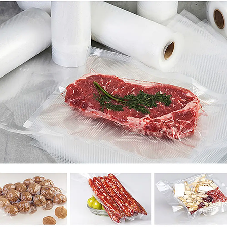 Пакети для вакууматора рифлені в рулоні 28x500 см гофровані для вакуумного пакувальника, фото 1