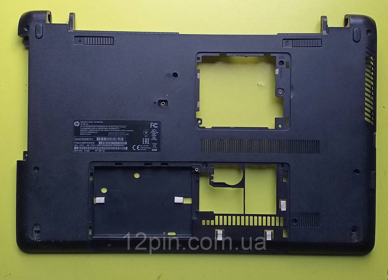 Піддон ноутбука HP 350 355 G2 б.у. оригінал. Заглушки в комплекті, фото 1
