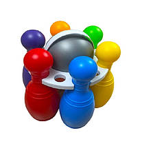 Набір дитячий "Кеглі Великі №2" кольорові, Bamsic 0282, від 3 років, пластикові