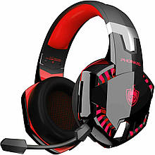 Бездротові навушники Kotion Each G2000 Bluetooth Phoinikas Red Black Чорно червоний