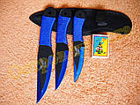 Комплект метальних ножів Mountain Eagle набір 3 шт. з чохлом, фото 4
