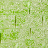 Самоклеючі 3D панелі під мармур, м'які 3Д панелі самоклейка для стін 700х770х5 мм, Зелений, фото 2