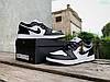 Чоловічі кросівки Nike Air Jordan 1 Low Black White чорні з білим, фото 6