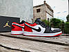 Чоловічі кросівки Nike Air Jordan 1 Low Black White Red чорні з червоним, фото 8