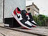 Чоловічі кросівки Nike Air Jordan 1 Low Black White Red чорні з червоним, фото 10