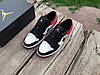 Чоловічі кросівки Nike Air Jordan 1 Low Black White Red чорні з червоним, фото 9