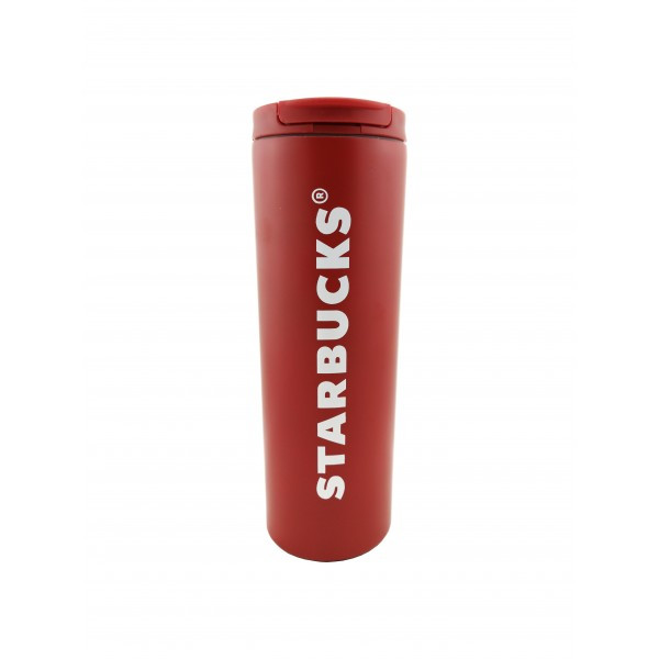 Термокухоль матовий з логотипом Starbucks тамблер Старбакс кухоль термос 500 мл Червоний (506)