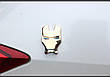 Металева 3д наклейка Залізна людина RESTEQ 6×4 см. Залізна людина металевий стікер Iron Man, фото 2