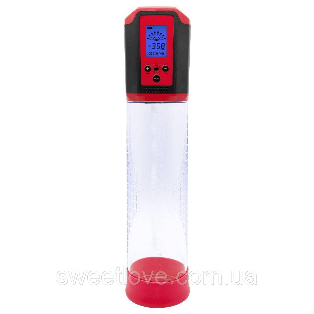 Автоматична вакуумна помпа Man Powerup Passion Pump LED-табло Red