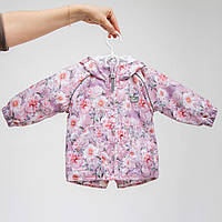 Демисезонная куртка парка для малышей (розовые цветы) 74 ДоРечі
