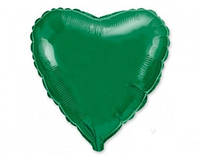 Фольгированный шар "Сердце" 18`, цвет - зеленый