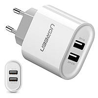 Мережевий зарядний пристрій Ugreen CD104 17 W 3,4 A 2*USB Charger White