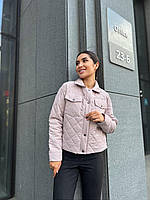 Демисезонная стёганная Женская Куртка бомбер Ткань: Плащевка Эмми Цвета черный мокко Размер: 42-44 46-48
