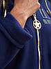 Жіноча демісезонна подовжена трикотажна куртка з тринітки з начесом, фото 4