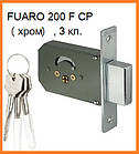 Замок врізний хрестоподібний Fuaro 200 F CP хром, 3 ключі, фото 2