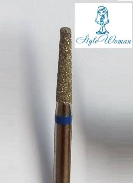 Насадка фреза алмазна синя, конус посічений, фото 1